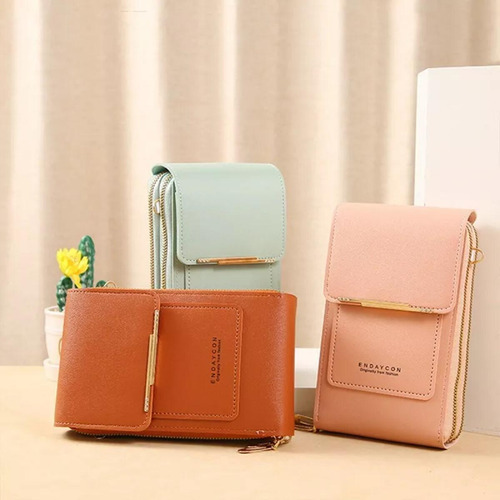 Bolso Billetera Porta Celular Manos Libres Cartera