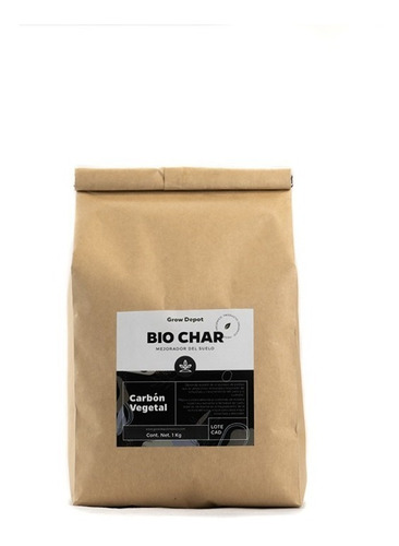 Bio-carbón Vegetal (biochar) 1kg Mejorador Suelos/estructura