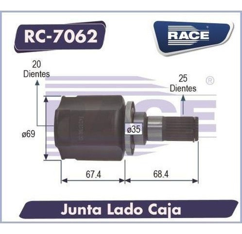 Junta Homocinetica Race Caja Izq P Dodge I10 1.1l L4 11-15