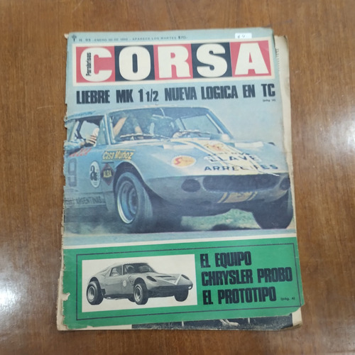 Revista Corsa Parabrisas, Ed. Abril, N°93 Enero 1968