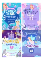 Comprar Invitaciones De Cumpleaños Digitales Sencillas Y Hermosas