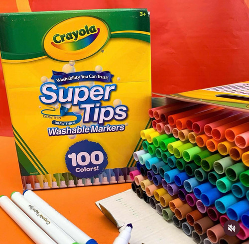 Caja De 100 Marcadores Súper Tips Crayola