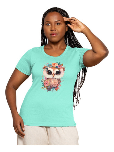 Camiseta Para Mujer Búho