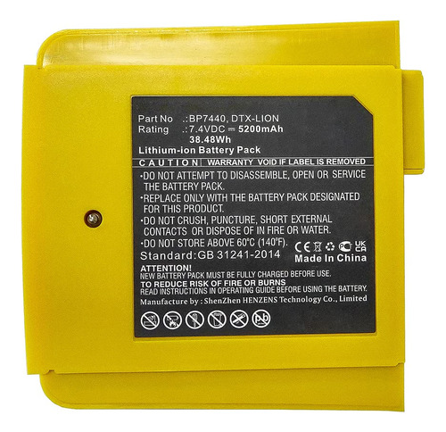 Synergy Digital Bateria Para Equipo Fluke Dtx-lion (li-ion