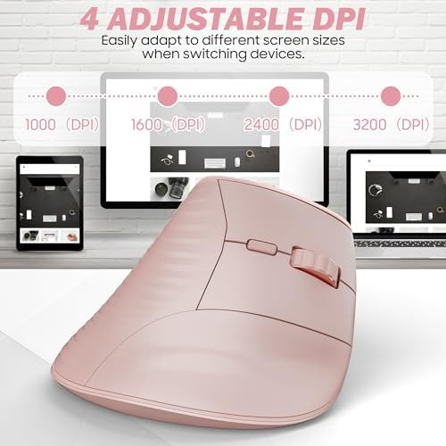 Bnnwa Ratón Ergonómico Vertical Inalámbrico, Multidispositiv
