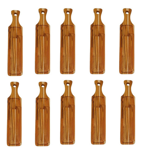 Kit 10 Tabua Cumprida Grande Serve Frios 49cm