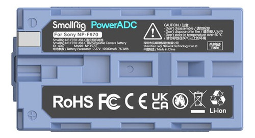 Smallrig Batería Np-f970 Usb-c L-series 4267, 10,500mah / 76