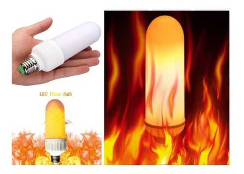 Lâmpada Led Luz Efeito Chama Tocha De Fogo 7w (bivolt) 01