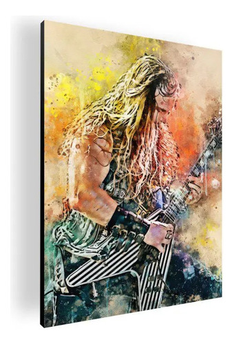 Cuadro Decorativo Diseño Zakk Wylde 42x60 Mdf