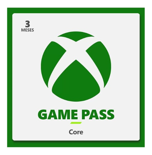 Cartão Xbox Game Pass Core Microsoft  50brl 3 Meses