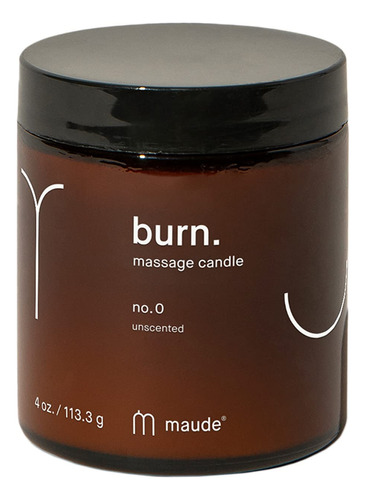 Maude Burn No. 0 - Vela De Masaje De Aceite De Jojoba Sin Pe