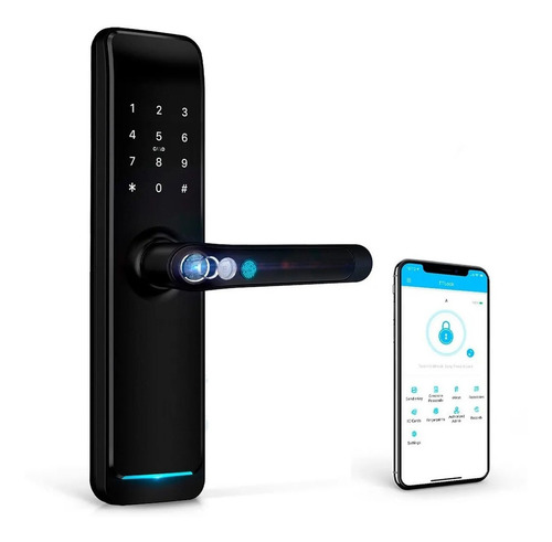 Imagen 1 de 6 de Cerradura Biometrica Smart Ihub H30 Bluetoot Huella Exterior