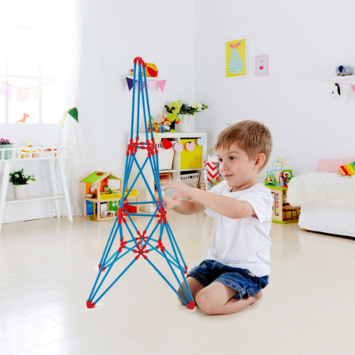 Torre Eiffel Hape Palos Madera Bambú Juguete Motriz Niños