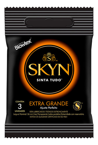 Preservativo Skyn Extra Grande Kit 03 Unidades Blowtex