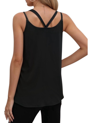Blusa Tirantes Dobles Escote V Y Espalda Cruzada #30