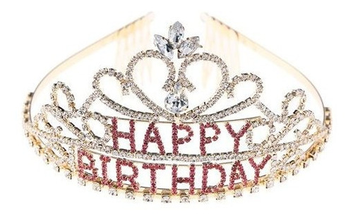 Peines - Peines - Arsimus Rhinestone Happy Birthday Tiara Wi