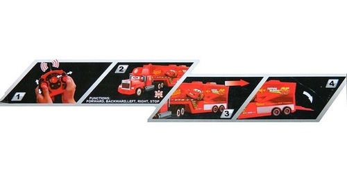 Caminhão Mack Hauler 50 Cm Rc + 8 Carrinhos Mcqueen Disney