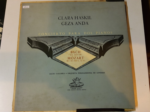 Vinilo 4323 Bach/ Mozart - Concierto Para Dos Pianos  