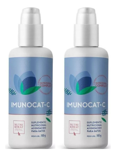 02 Unid Imunocat-c 100g Suplemento Nutricional Para Gatos