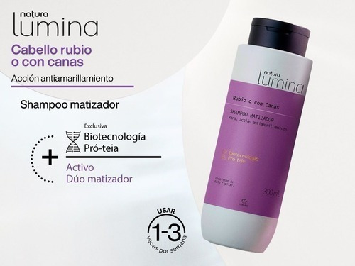 Shampoo Matizador. 300ml. Lumina. Natura