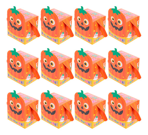 12 Cajas Portátiles Para Halloween, Galletas, Galletas Y Cal