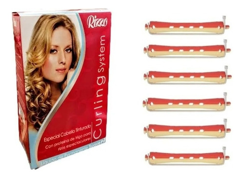 Kit: Base Líquido Permanente Ondular Cabello + 12  Bigudies