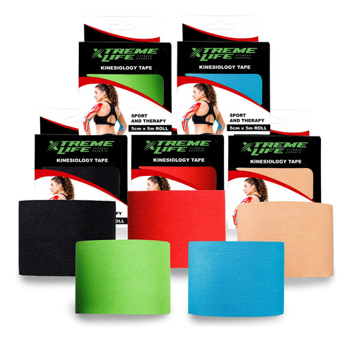 Cinta Kinesiologica Resistente Al Agua Kinesiotape Cinta Color Rojo