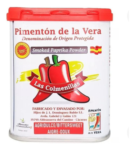 Pimentón De La Vera Agridulce 75 Grs - Origen España.