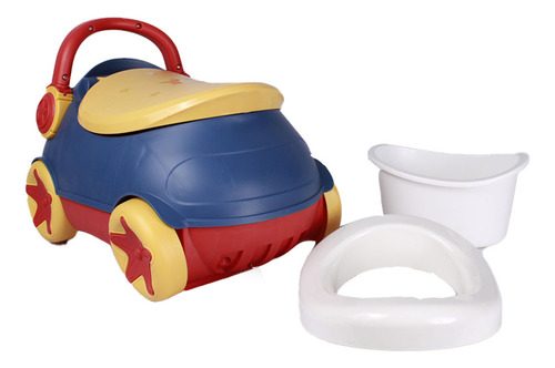 Entrenador De Baño Bebe Niños Portátil Color Azul Carro
