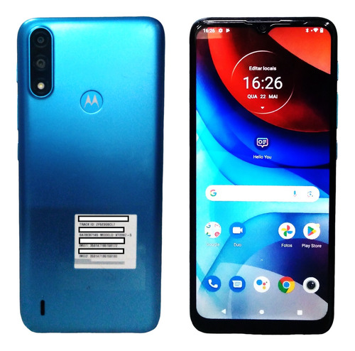 Smartphone Moto E7 Power 6.5'' 32gb 2gb Ram Azul Motorola (Recondicionado)