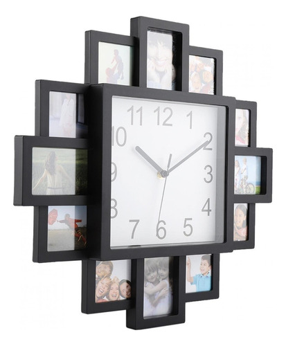 Nuevo Reloj De Pared Brillante Con Marco De Fotos De Diseño