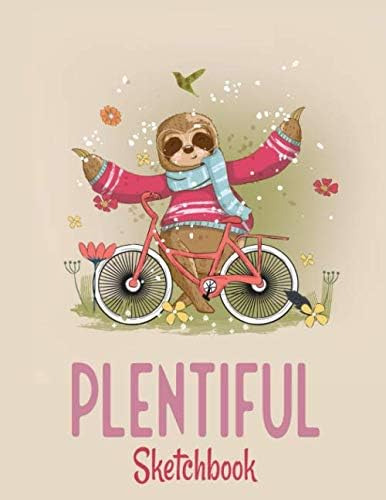 Libro: Plentiful Sketchbook: Sloth Themed Plain Paper Notebo