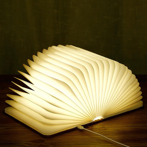 Lámpara De Lectura, Lámpara De Madera Para Libros, Luz Led D