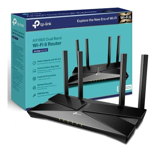 Tp-link Archer Ax20 Ax1800 Dual Band Wi-fi 6 Router 