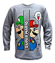 Comprar Remera Mario Bros 100% Algodon Doble Estampa Calidad Premium