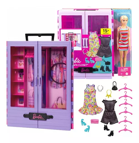 Novo Closet de Luxo da Barbie com Boneca Mattel - Fátima Criança