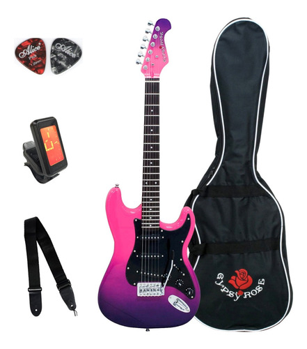 Imagen 1 de 10 de Guitarra Electrica Gypsy Rose Stratocaster + Acc Cuotas