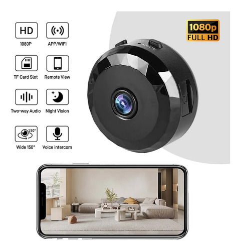 Mini Cámara Espía Full Hd 1080p Wifi Cámara De Seguridad Batería Recargable A9 Mini Cámara De Visión Nocturna