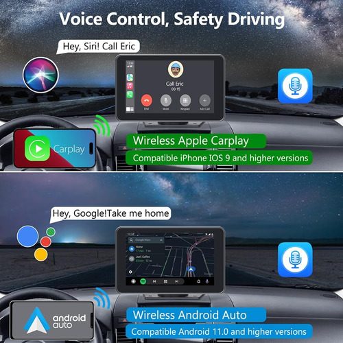 Gegaibe Wireless Car Stereo Con Apple Carplay/android Auto,