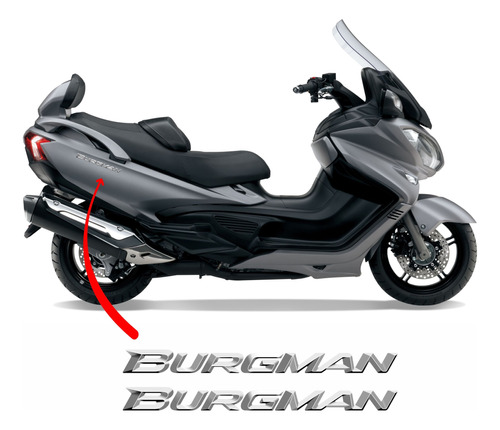 Par Adesivo Emblema Suzuki Burgman 650 Resinado Res01