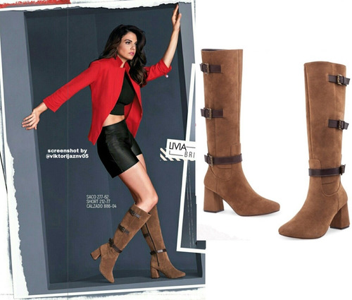 Botas Largas Color Miel Gamuza C/hebillas Cklass 886-04 | Meses sin  intereses