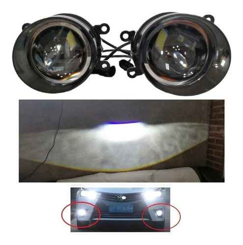 Par Faros Auxiliares Lupa Led Blanco Ford Mustang 2011