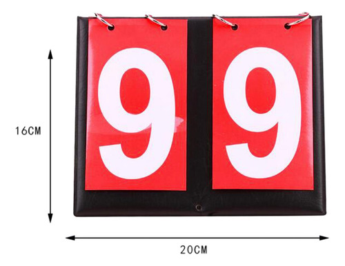 Marcador De Mesa Desmontable Score Keeper Flip Score Rojo