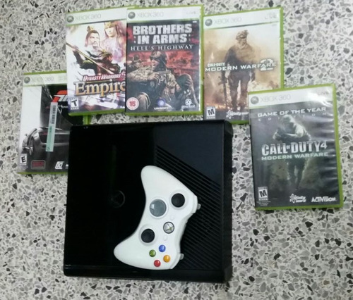 Xbox 360 Slim E Original, Un Control Y 5 Juegos Originales 