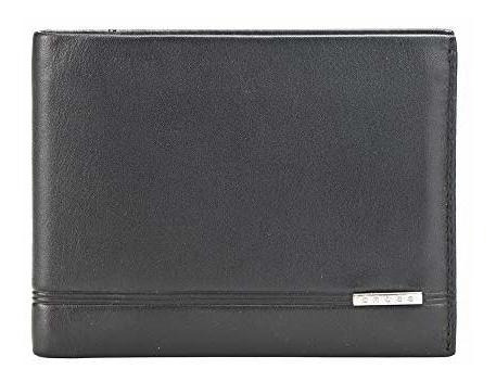 Billetera Bifold Hombre Con Estuche Tarjetas (negro)