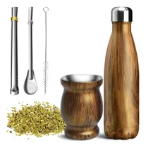 Comprar Artcome Juego De 5 Tazas De Yerba Mate De Acero Inoxidable 