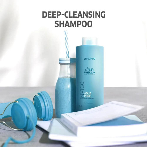 Shampoo Wella Aqua Pure Invigo De Limpieza Profunda 1000ml