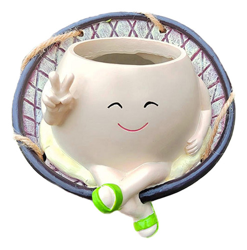 Plantador Colgante Smile Face Swinging Silla Flower Estilo A