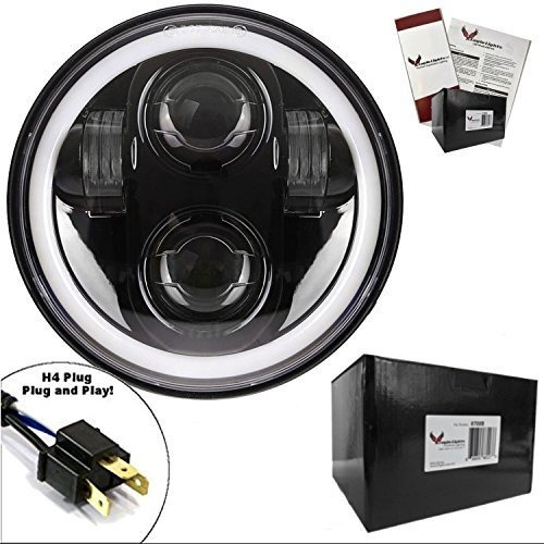 Faro Led 5 3/4  Con Anillo Halo Blanco - Kit Negro