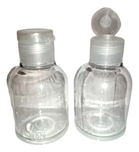 100 Botella Pet Campana 100ml Envase Plastico Tapa Flip Top